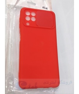 گارد سلیکونی اصلی محافظ دوربین دار قرمز گوشی سامسونگ مدل a22 4g - آ 22 مدل 4g - ( کیفیت فوق العاده) a22 4g